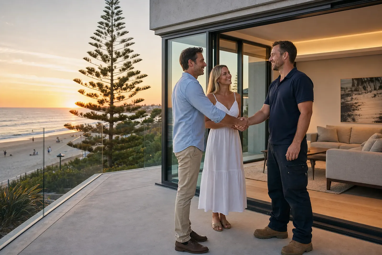Reuben, qualified Perth glazier, with homeowners